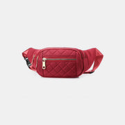 Zenana Quilted Multi Pocket Waist Belt Bag - Fashionmj