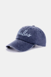 Zenana Washed DALLAS Embroidered Baseball Cap - Fashionmj