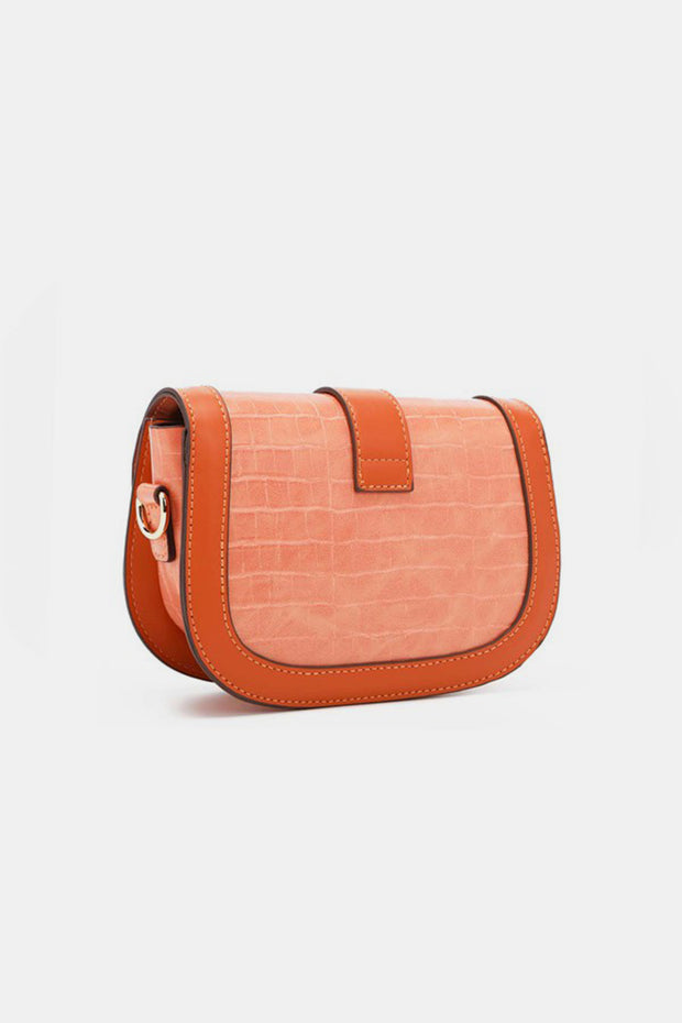 Nicole Lee USA Croc Embossed Crossbody Bag - Fashionmj