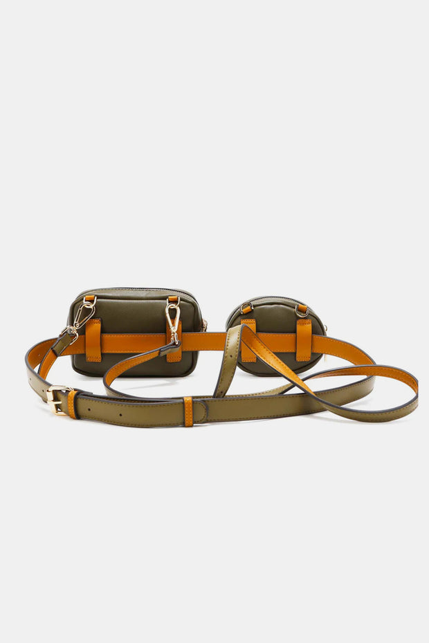 Nicole Lee USA Double Pouch Fanny Pack - Fashionmj