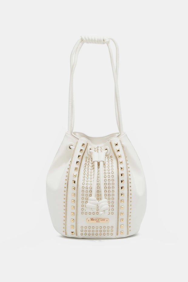 Nicole Lee USA Amy Studded Bucket Bag - Fashionmj