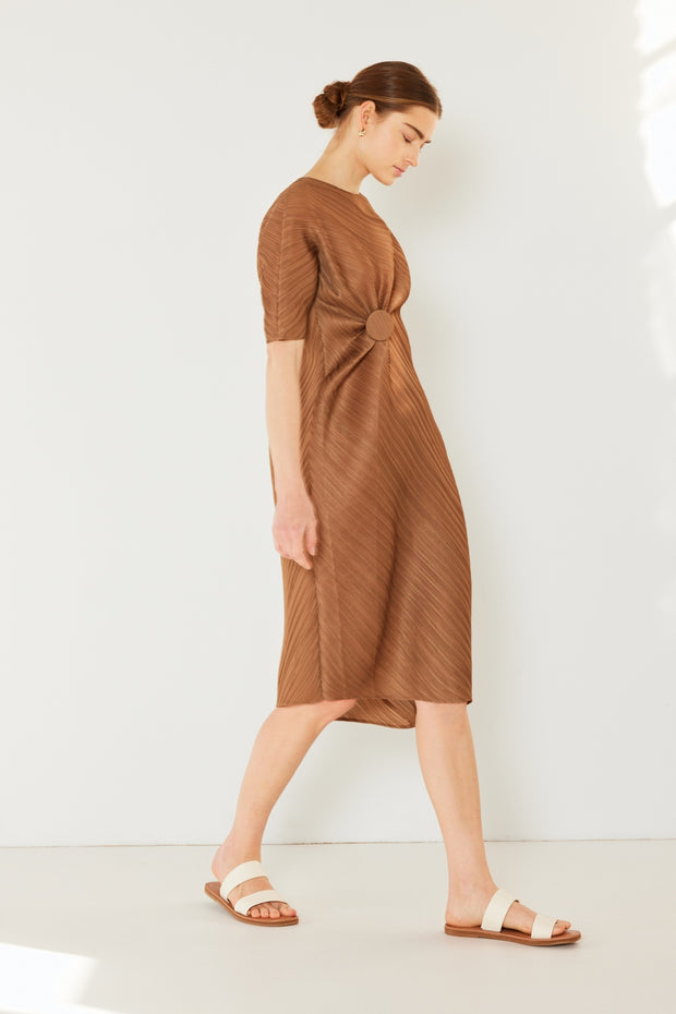 Marina West Swim Pleated Dolman Sleeve Dress - Fashionmj