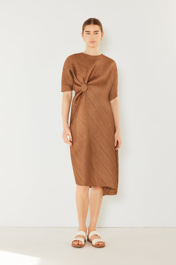 Marina West Swim Pleated Dolman Sleeve Dress - Fashionmj