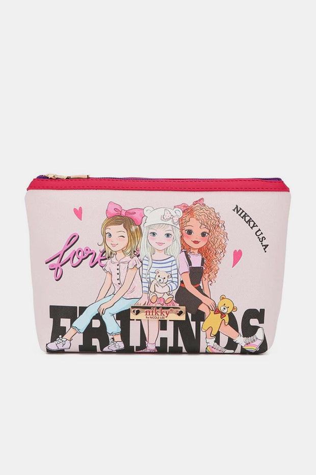 Nicole Lee USA Printed Large Cosmetic Pouch - Fashionmj