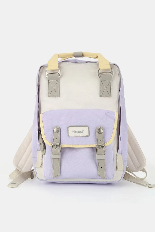 Himawari Contrast Water and Scratch-Resistant Nylon Backpack Bag Trendsi