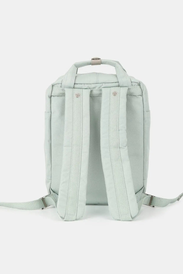 Himawari Contrast Water and Scratch-Resistant Nylon Backpack Bag Trendsi