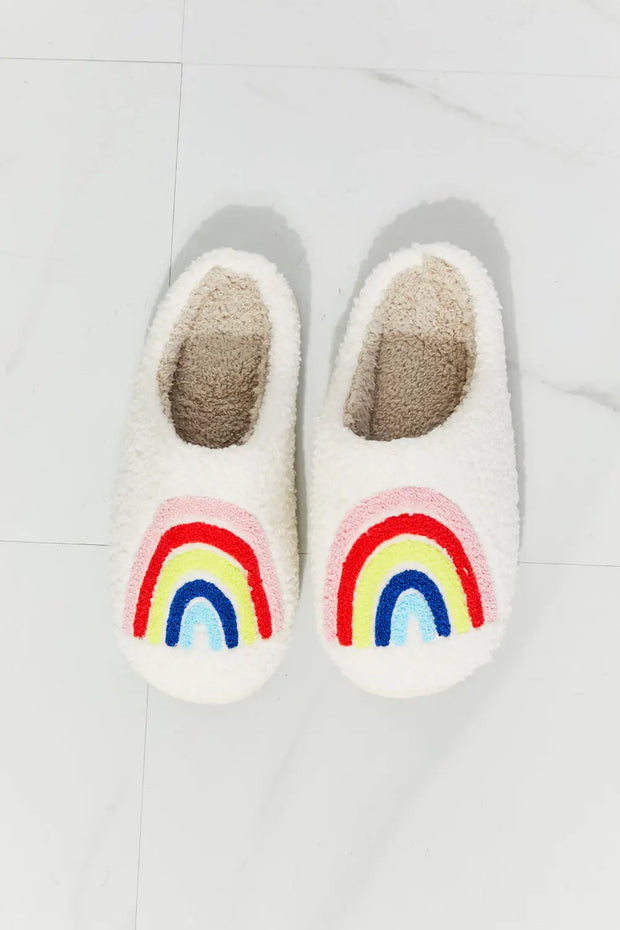 MMShoes Rainbow Plush Slipper - Fashionmj