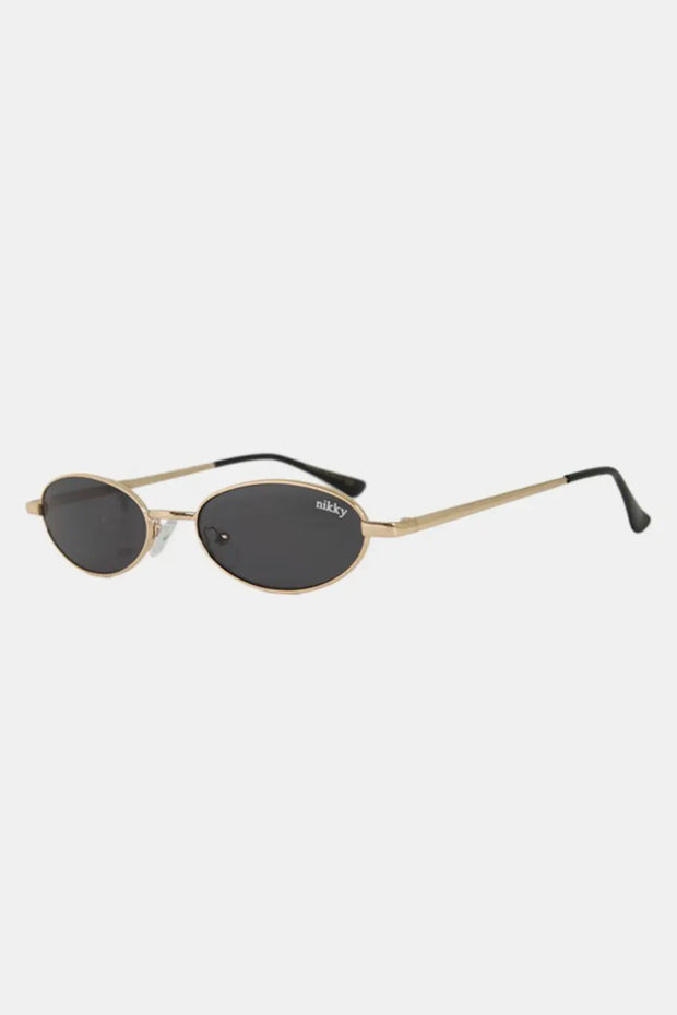 Nicole Lee USA Metal Frame Finley Oval Sunglasses - Fashionmj