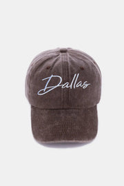 Zenana Washed DALLAS Embroidered Baseball Cap - Fashionmj