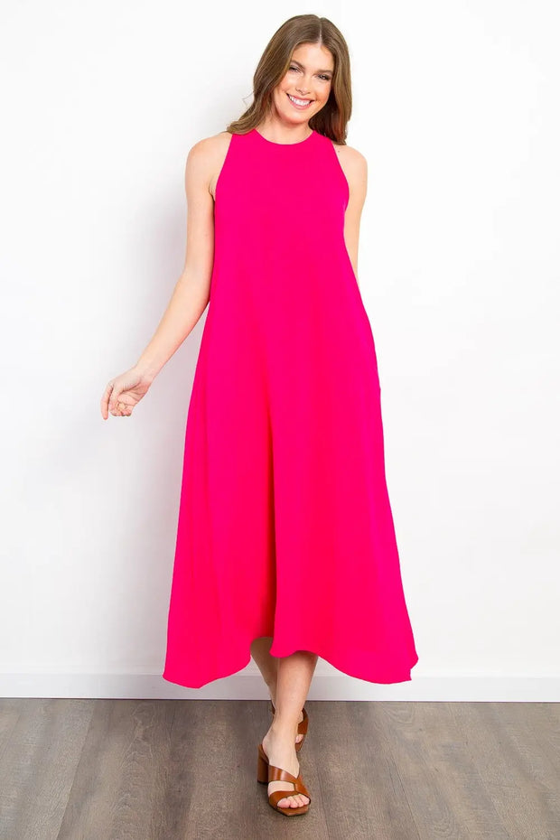 Be Stage Midi Tank Dress with Pockets - Fashionmj