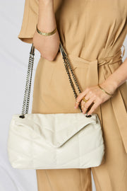 SHOMICO PU Leather Chain Handbag - Fashionmj