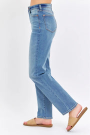 Judy Blue Full Size High Waist Straight Jeans - Fashionmj