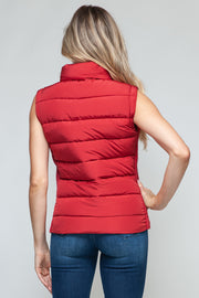 Snobbish Zip Up Turtleneck Vest with Pockets - Fashionmj