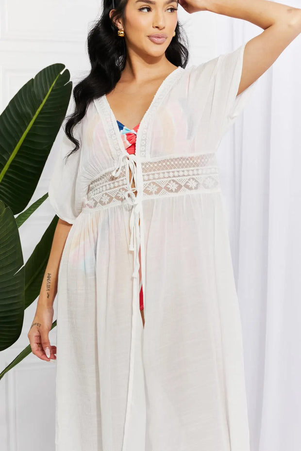 Marina West Swim Sun Goddess Tied Maxi Cover-Up Trendsi