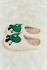 Melody Love Heart Print Plush Slippers - Fashionmj