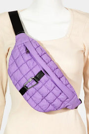 Fame Carabiner Bubble Texture Quilted Sling Bag Trendsi