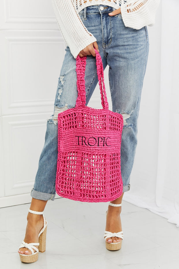 Fame Tropic Babe Staw Tote Bag - Fashionmj