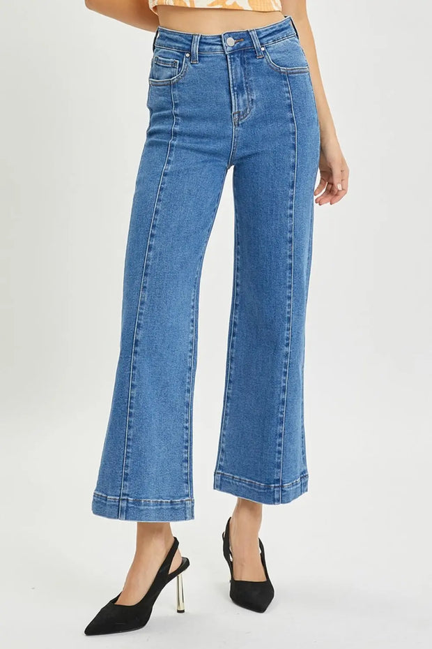 RISEN Full Size High Rise Wide Leg Jeans - Fashionmj