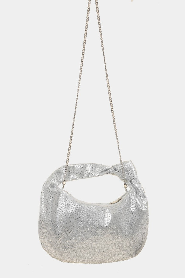 Fame Rhinestone Studded Handbag - Fashionmj