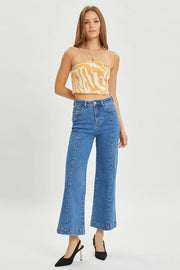 RISEN Full Size High Rise Wide Leg Jeans - Fashionmj