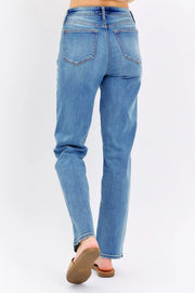 Judy Blue Full Size High Waist Straight Jeans - Fashionmj