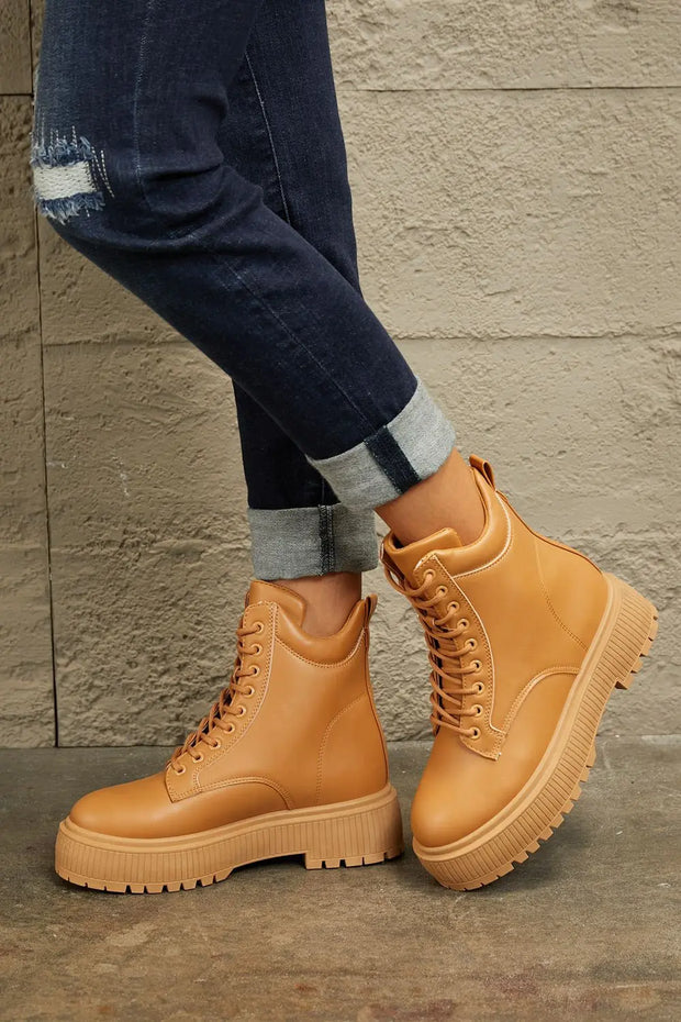 East Lion Corp Platform Combat Boots - Fashionmj