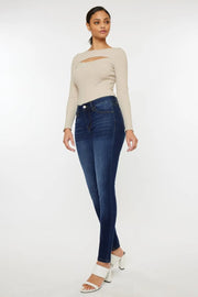 Kancan Mid Rise Gradient Skinny Jeans Trendsi