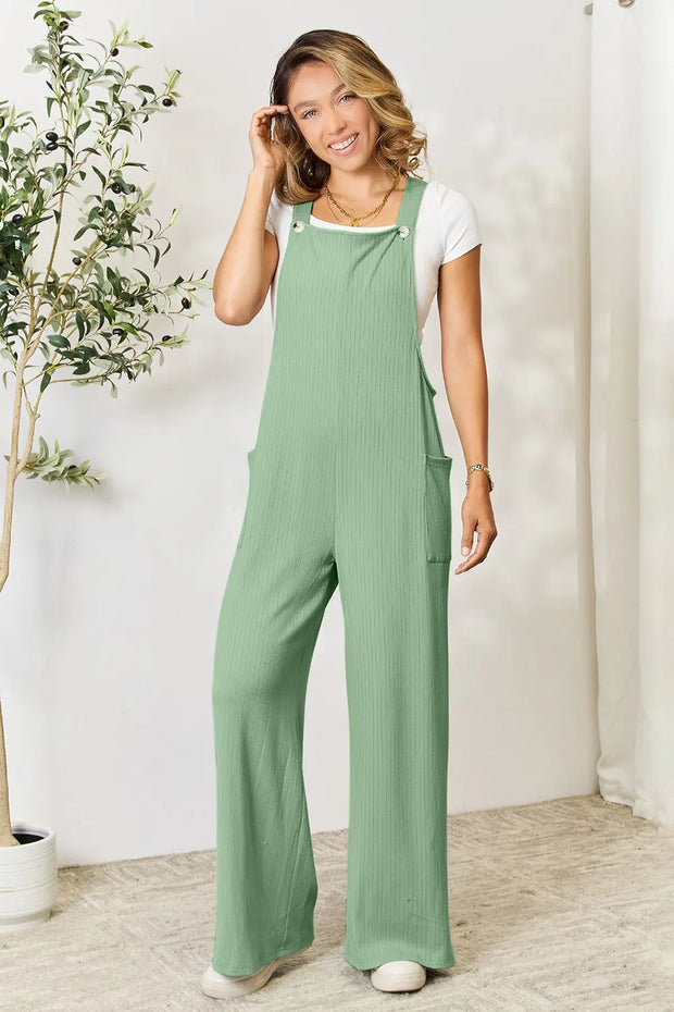 Double Take Full Size Wide Strap Overall with Pockets Trendsi