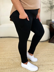 Wide Waistband Sports Leggings - Fashionmj