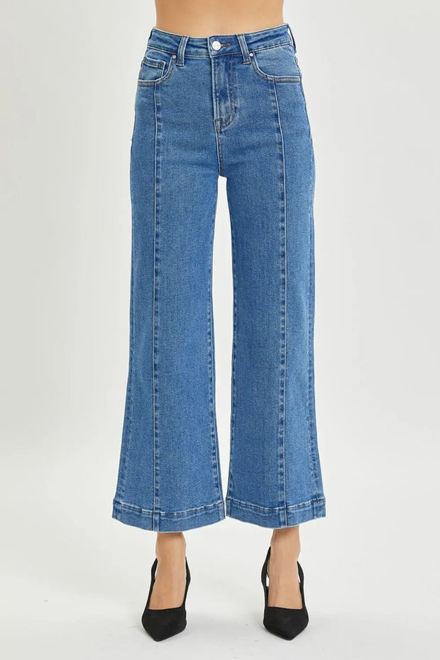 RISEN Full Size High Rise Wide Leg Jeans - Fashionmj