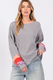 SAGE + FIG Color Block Waffle Knit T-Shirt