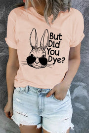 Rabbit Graphic Round Neck T-Shirt - Fashionmj