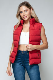 Snobbish Zip Up Turtleneck Vest with Pockets - Fashionmj