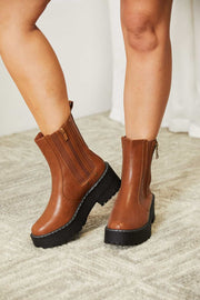 Forever Link Side Zip Platform Boots - Fashionmj