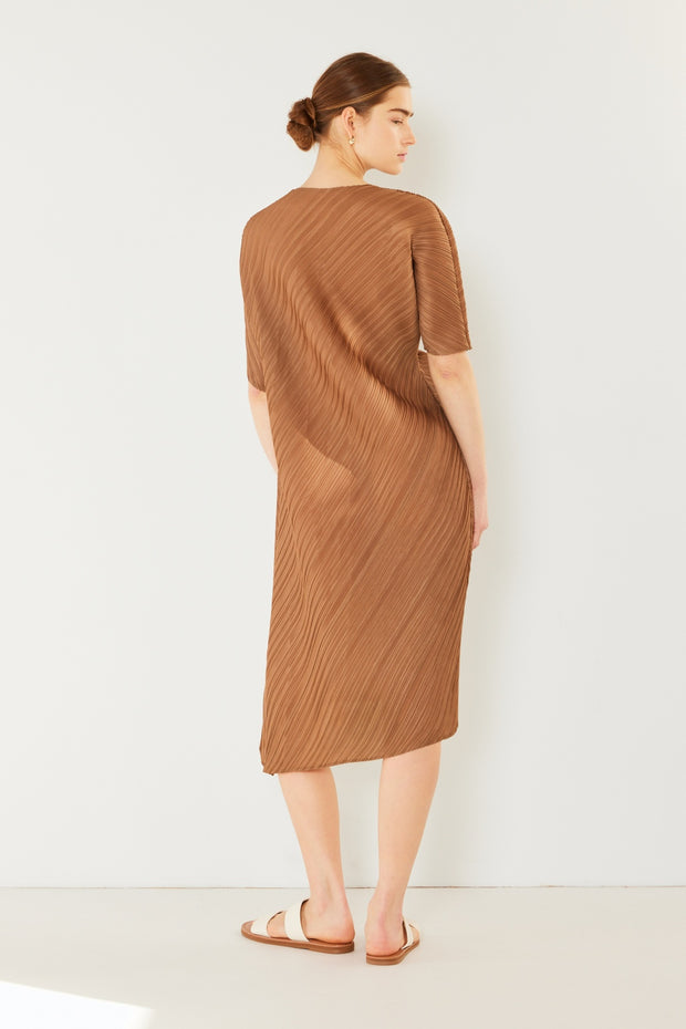 Marina West Swim Pleated Dolman Sleeve Dress - Fashionmj