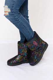 Forever Link Sequin Thermal Flat Boots - Fashionmj