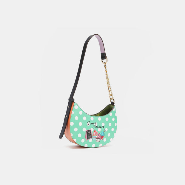 Nicole Lee USA Vegan Leather Polka Dot Shoulder Bag - Fashionmj