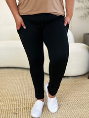 Wide Waistband Sports Leggings - Fashionmj