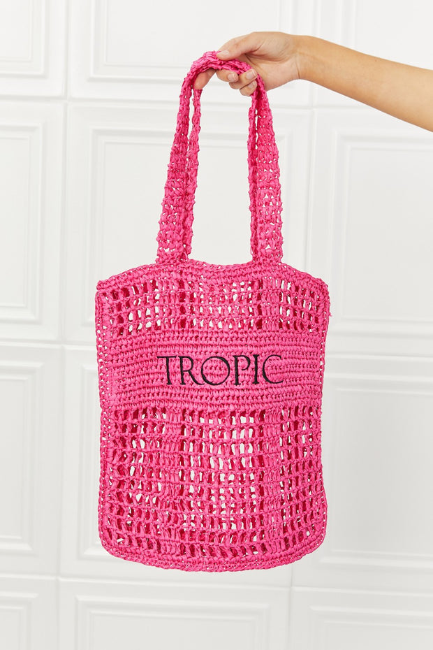 Fame Tropic Babe Staw Tote Bag - Fashionmj