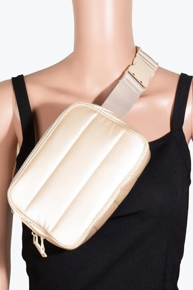 Fame Quilted Nylon Crossbody Bag Trendsi