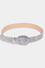 Fame Rhinestone Embellished Belt - Fashionmj