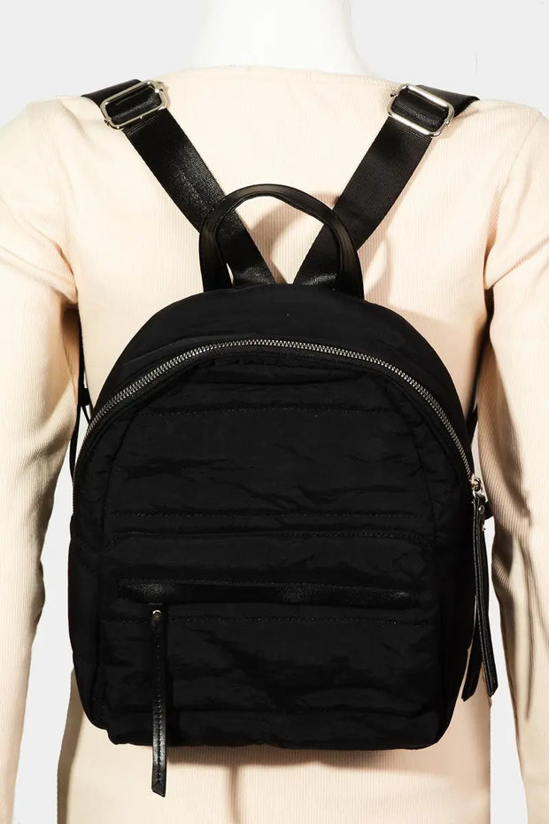 Fame Adjustable Strap Nylon Backpack Bag Trendsi