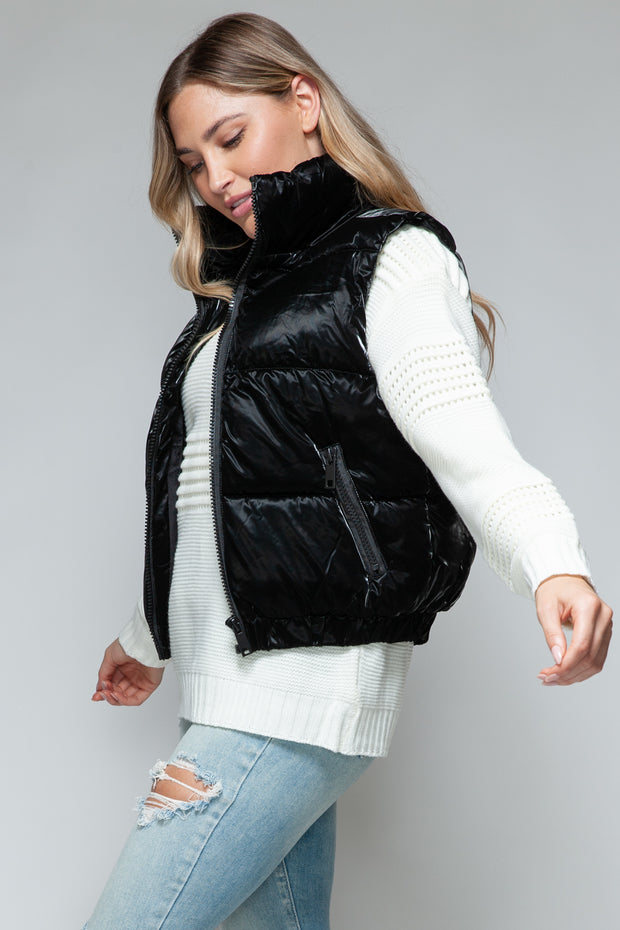 Snobbish Fine Fur Lining Quilted Vest - Fashionmj