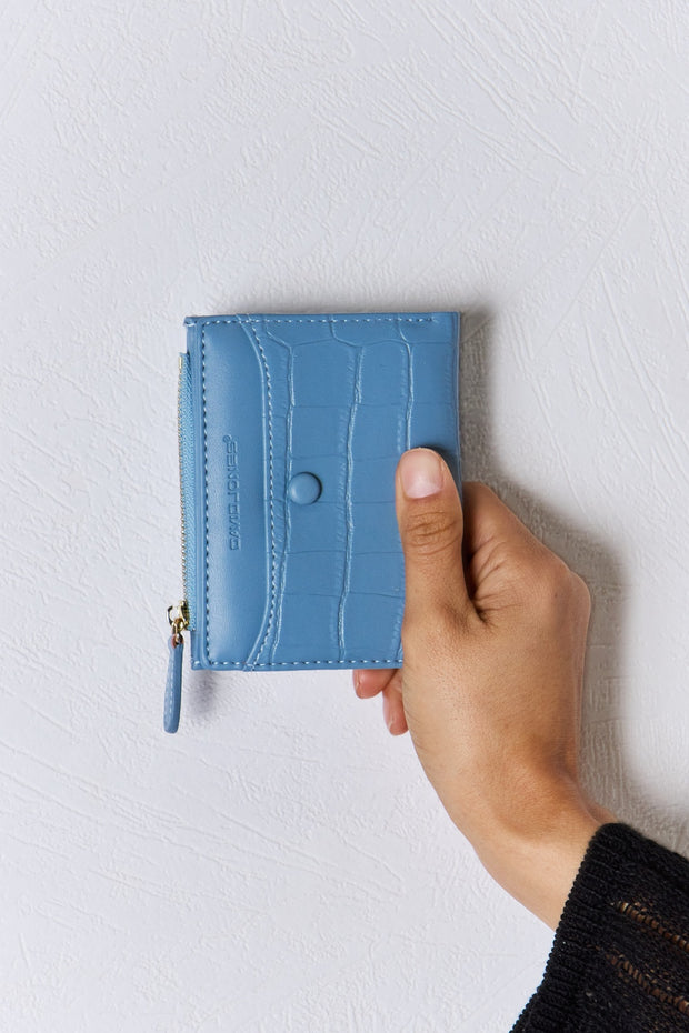 David Jones Texture PU Leather Mini Wallet - Fashionmj