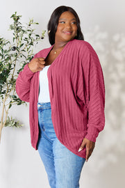 Basic Bae Full Size Ribbed Cocoon Cardigan - Fashionmj