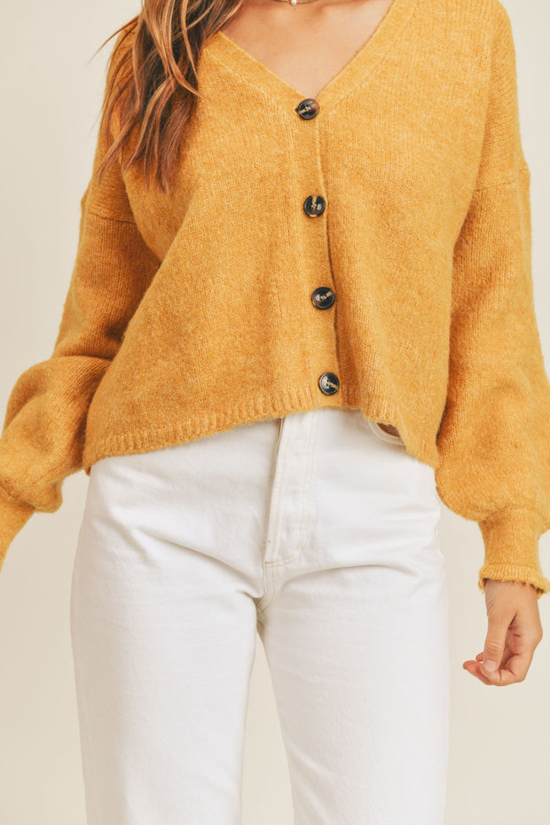 MABLE Long Sleeve Button Down Sweater Cardigan - Fashionmj