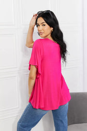 Yelete Full Size More Than Words Flutter Sleeve Top - Fashionmj