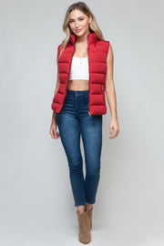 Snobbish Zip Up Turtleneck Vest with Pockets - Fashionmj