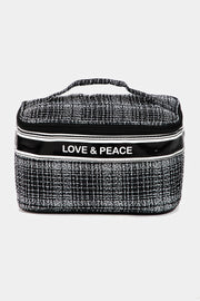 Fame Love & Peace Striped Handle Bag - Fashionmj