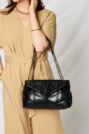 SHOMICO PU Leather Chain Handbag - Fashionmj